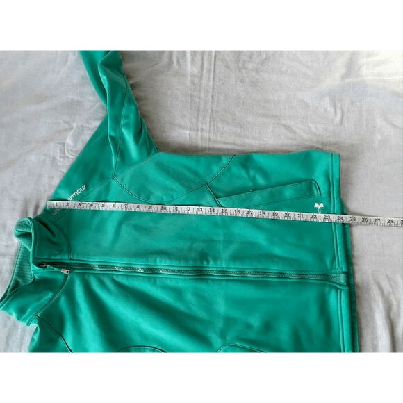 Under Armour Teal/Green Full Zip Jacket, Size Large, Cold Gear Infrared, Pockets - Picture 12 of 12